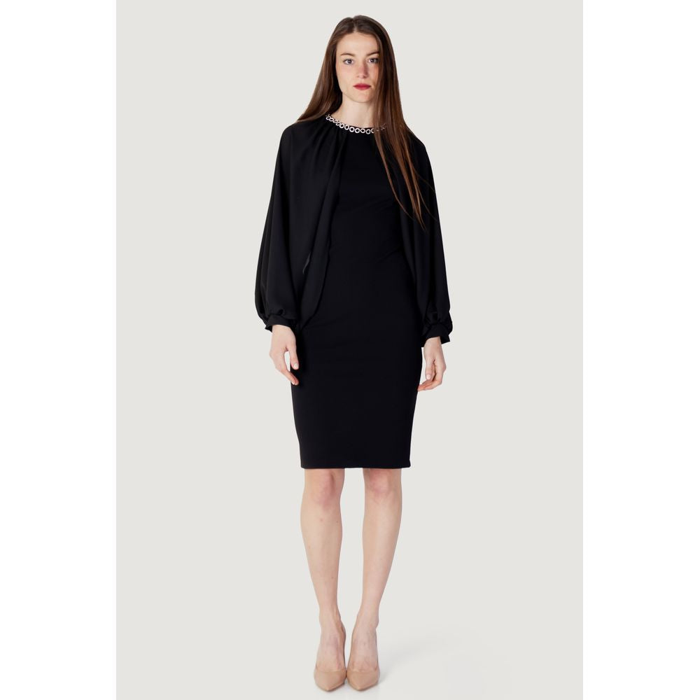 Rinascimento Black Polyester Dress Rinascimento Light Gray