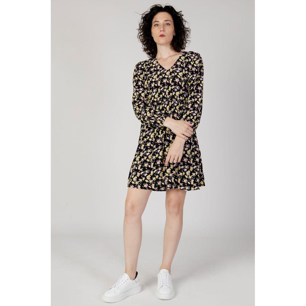 Jacqueline De Yong Black Viscose Dress Jacqueline De Yong Light Gray