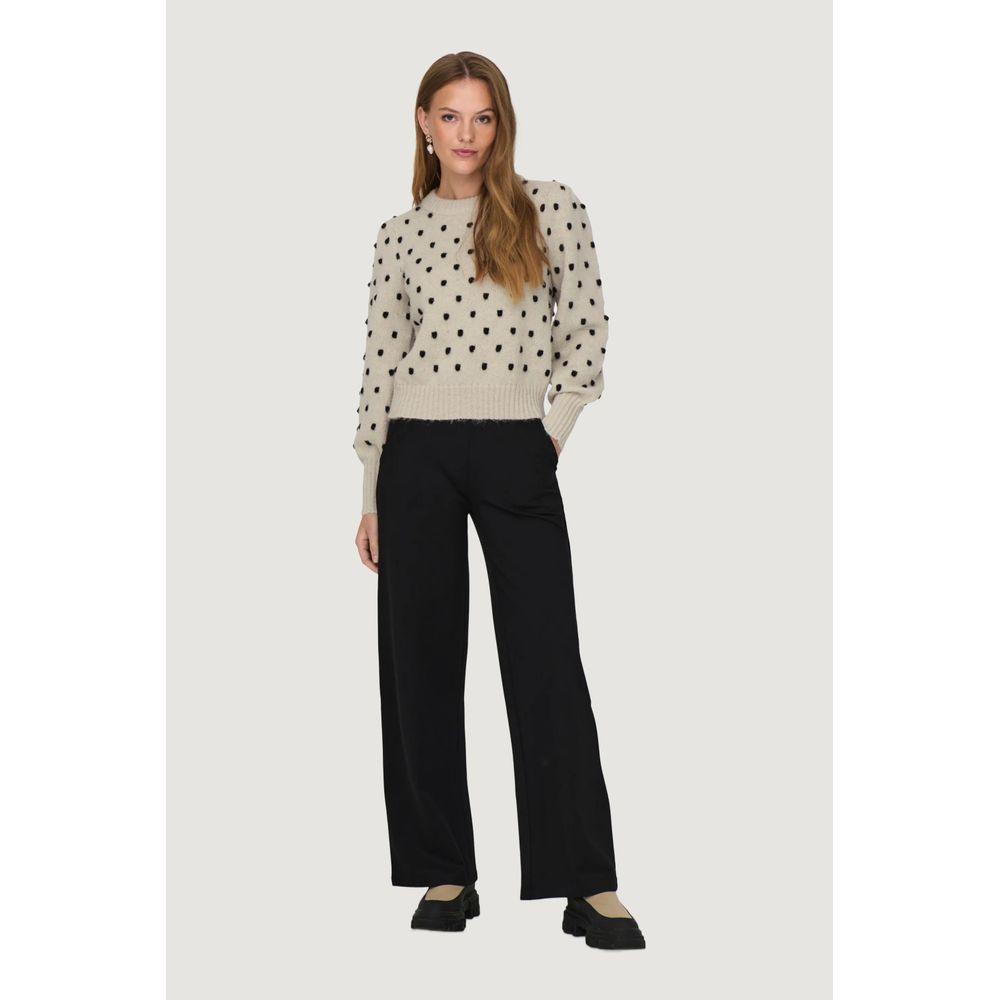 Jacqueline De Yong Beige Polyester Sweater Jacqueline De Yong Light Gray