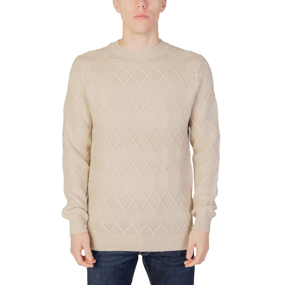 Only & Sons Beige Acrylic Sweater Only & Sons Gray