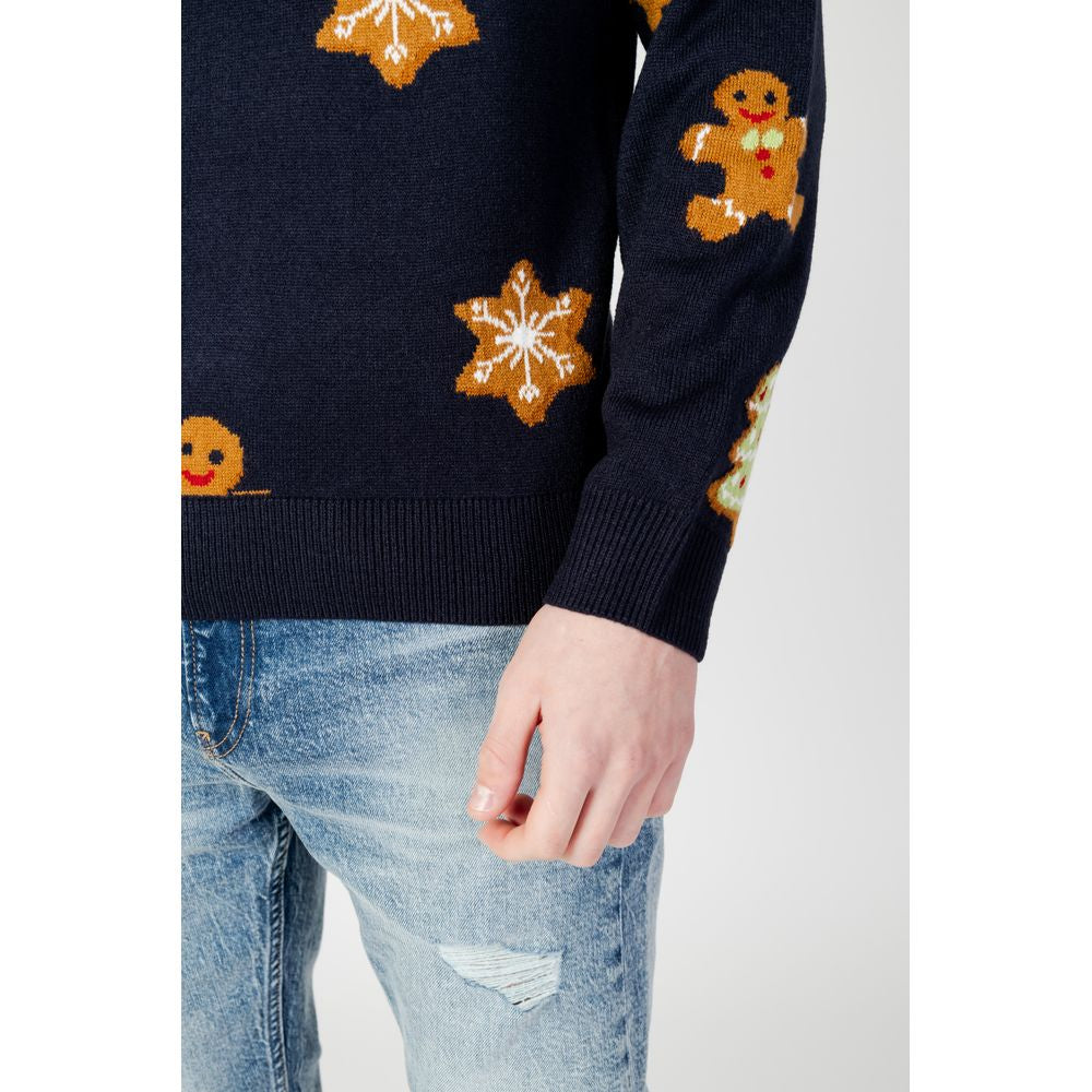 Only & Sons Blue Acrylic Sweater Only & Sons Light Gray