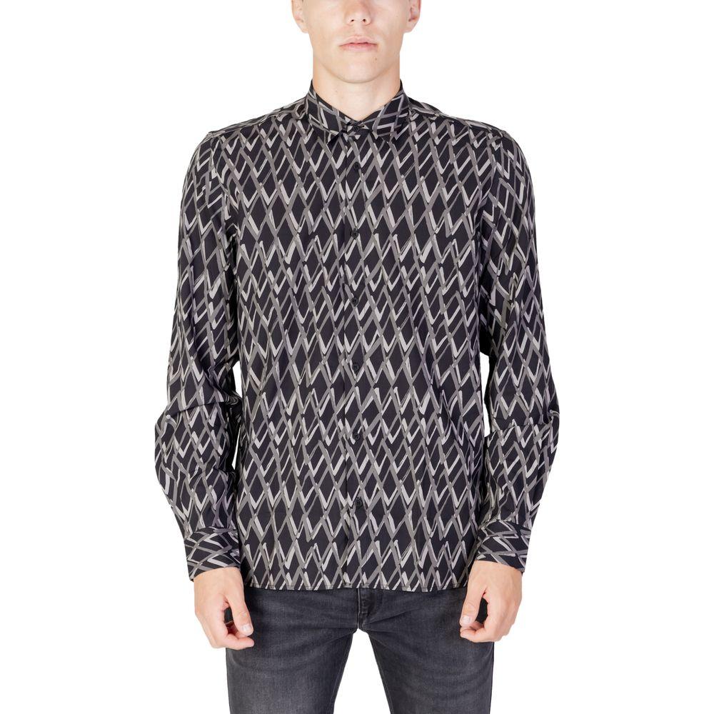 Antony Morato Black Cotton Shirt Antony Morato Dark Slate Gray