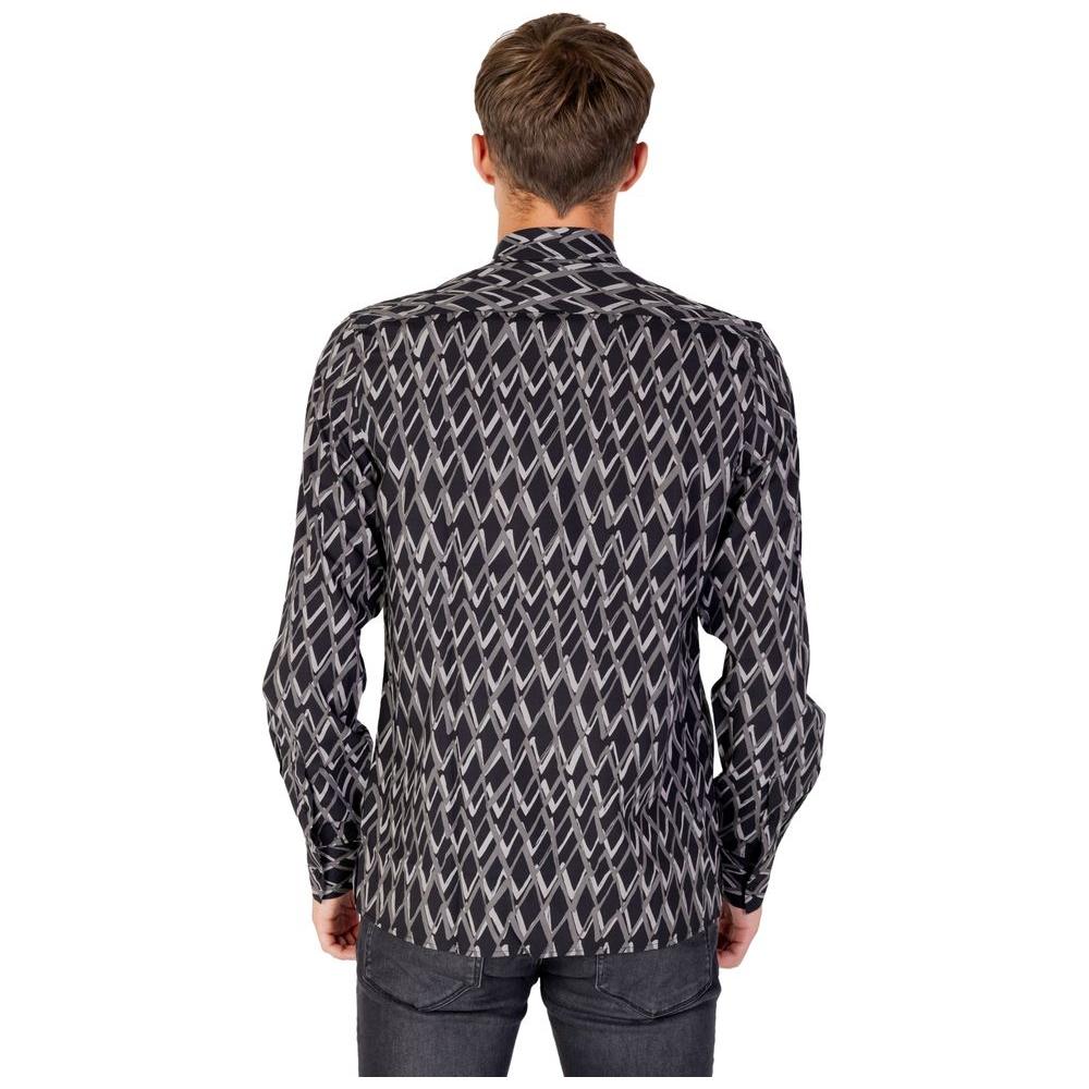 Antony Morato Black Cotton Shirt Antony Morato Dark Slate Gray