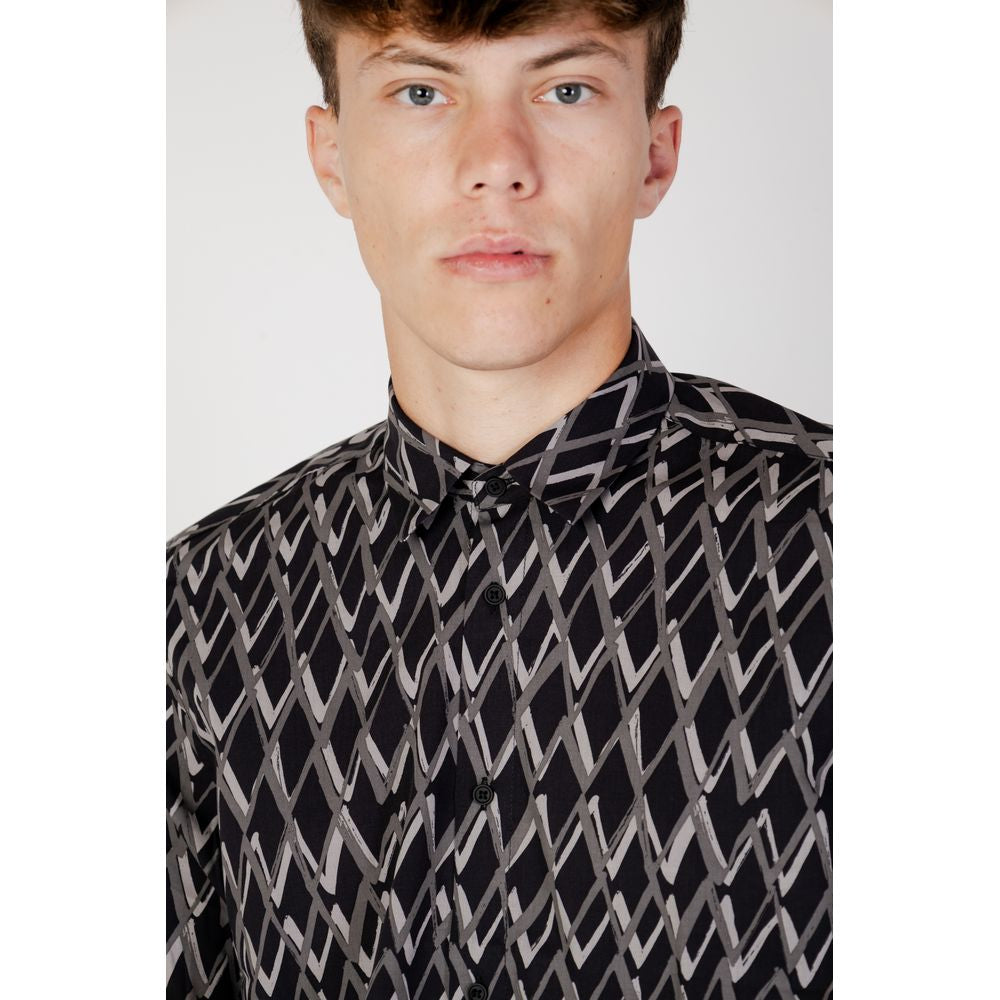 Antony Morato Black Cotton Shirt Antony Morato Light Gray