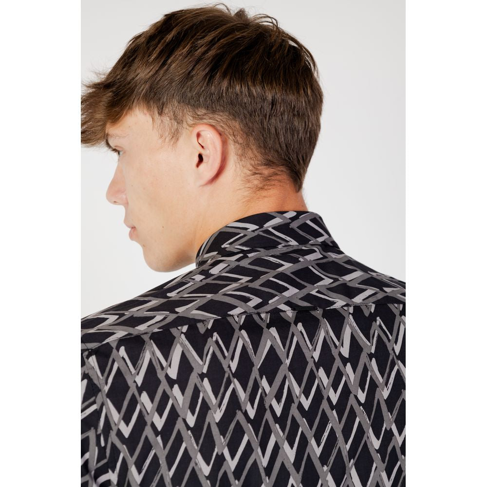 Antony Morato Black Cotton Shirt Antony Morato Light Gray