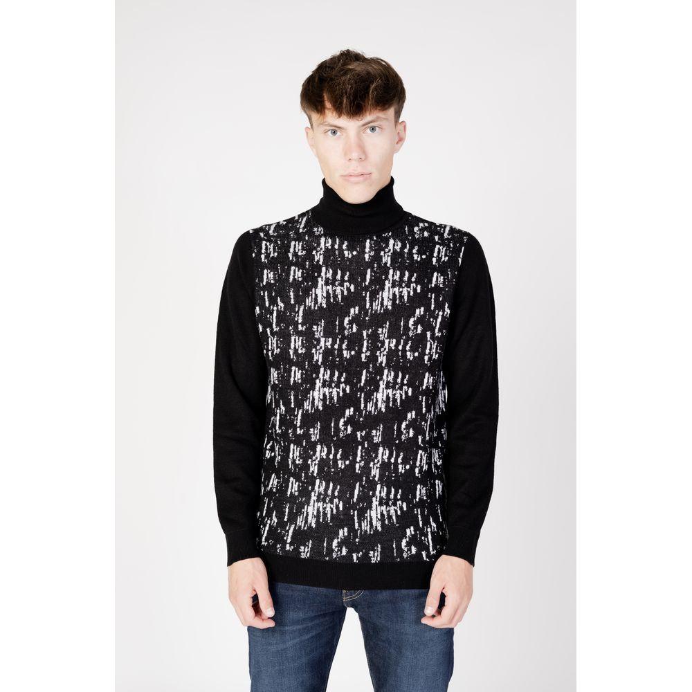 Antony Morato Black Wool Sweater Antony Morato Lavender