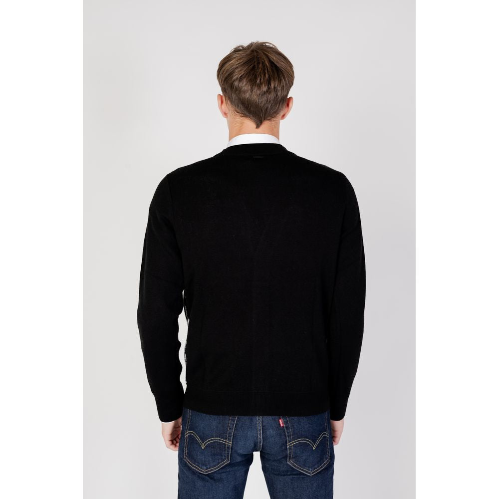 Antony Morato Black Wool Cardigan Antony Morato Light Gray