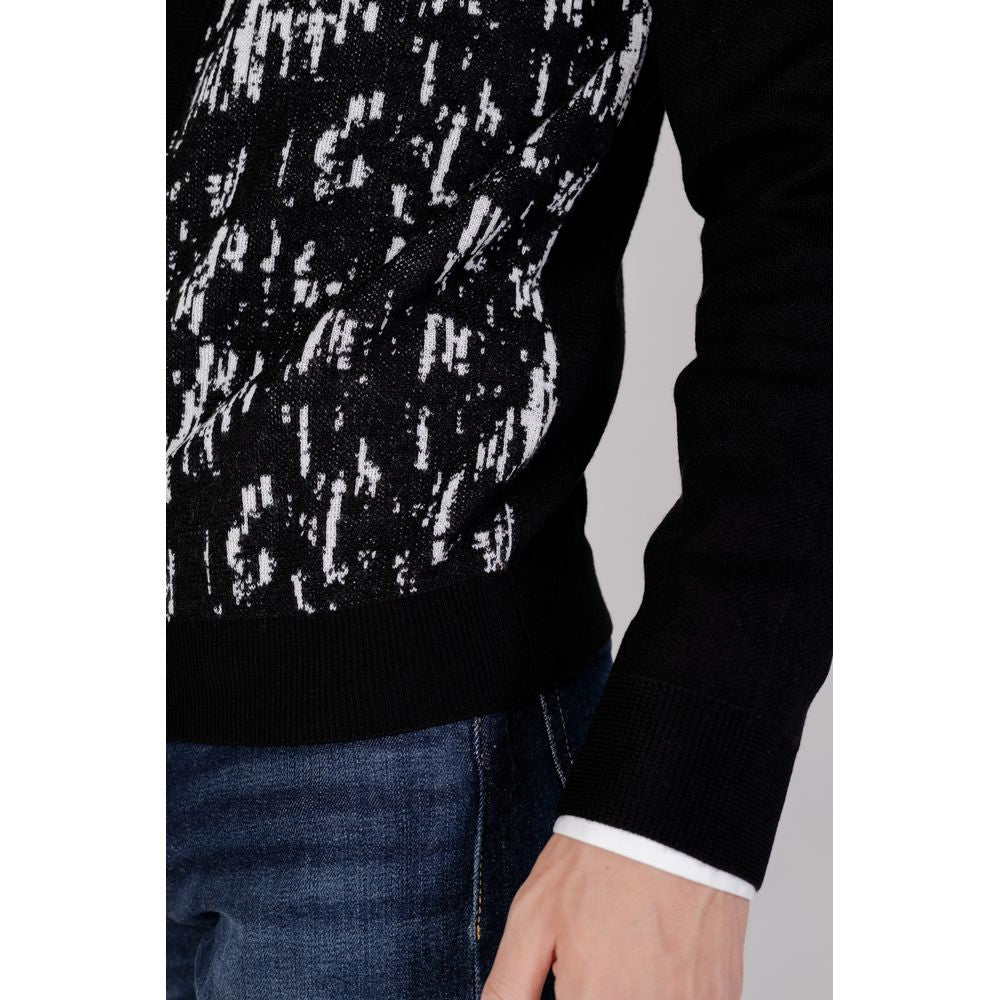 Antony Morato Black Wool Cardigan Antony Morato Gray