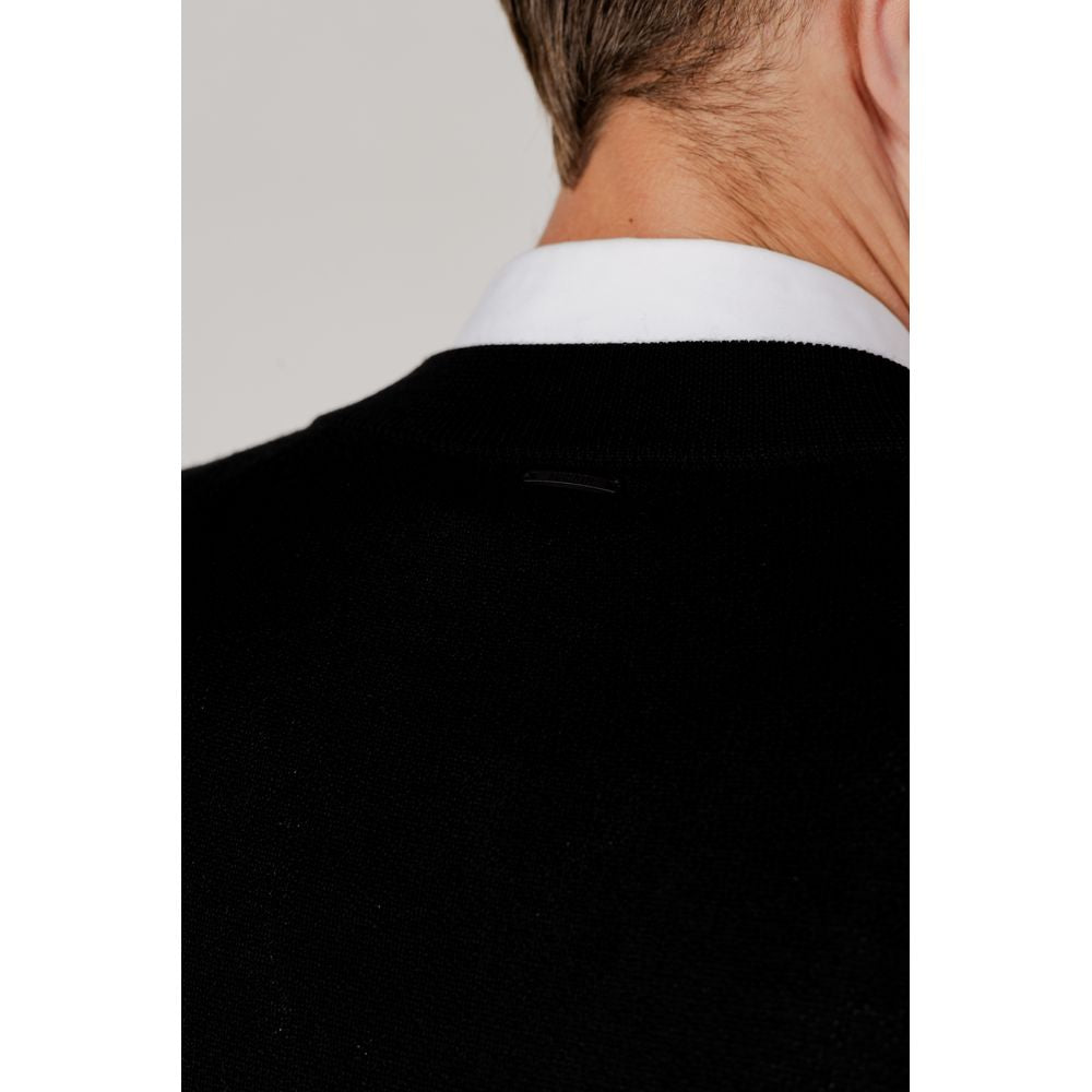 Antony Morato Black Wool Cardigan Antony Morato Gray