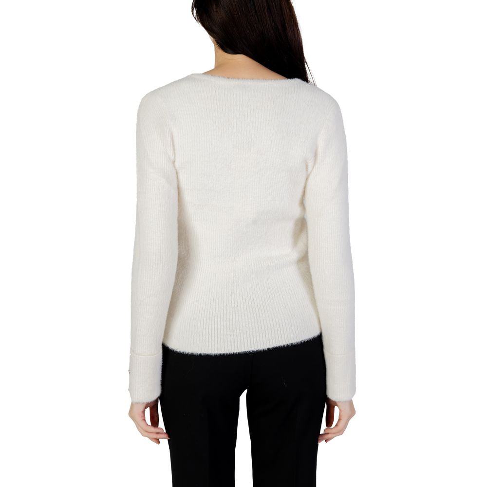 Morgan De Toi Cream Polyamide Sweater Morgan De Toi Black