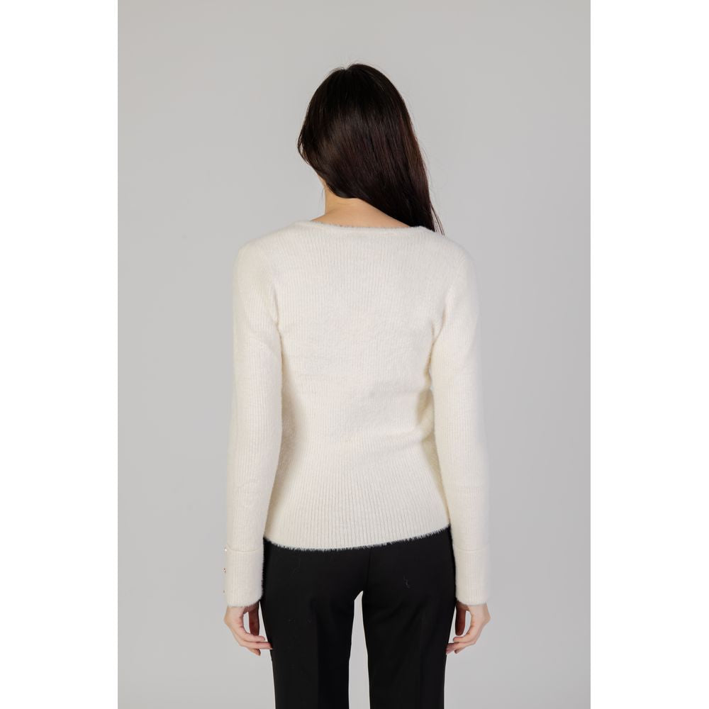 Morgan De Toi Cream Polyamide Sweater Morgan De Toi Gray