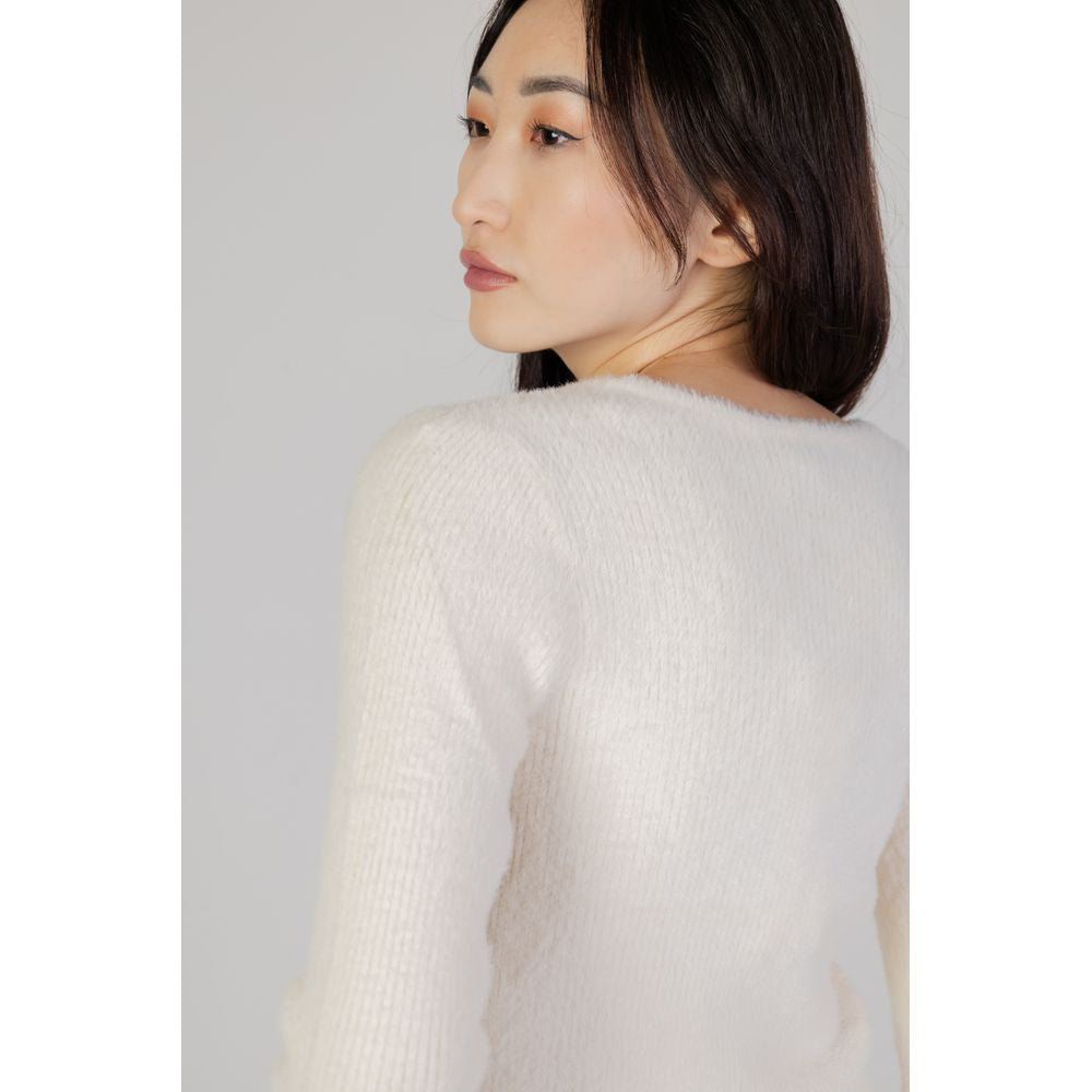 Morgan De Toi Cream Polyamide Sweater Morgan De Toi Gray