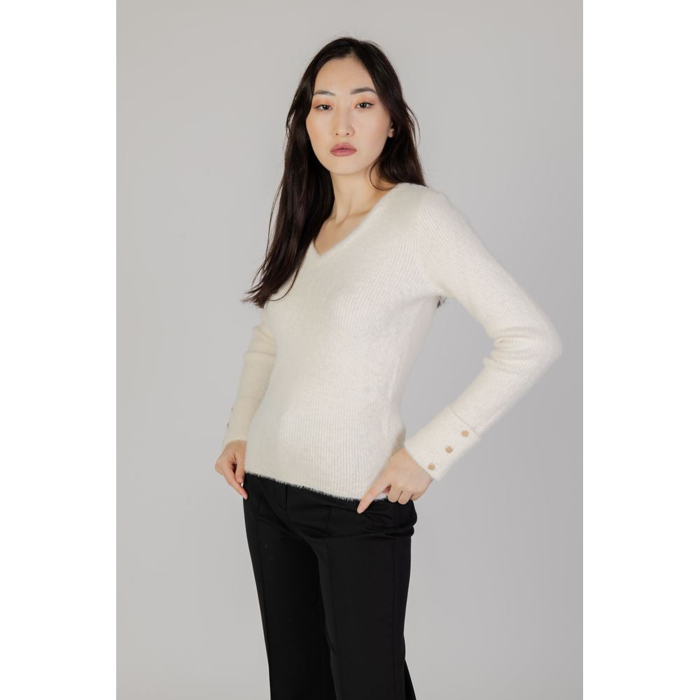 Morgan De Toi Cream Polyamide Sweater Morgan De Toi Gray