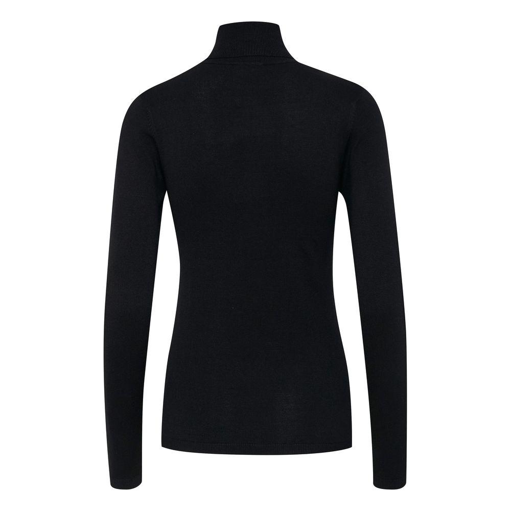 ICHI Black Viscose Sweater ICHI Black