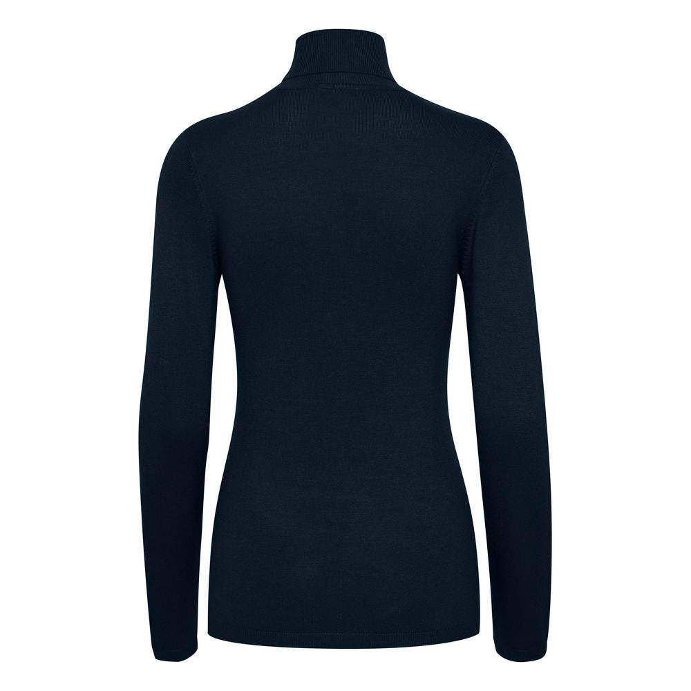 ICHI Blue Viscose Sweater ICHI Black