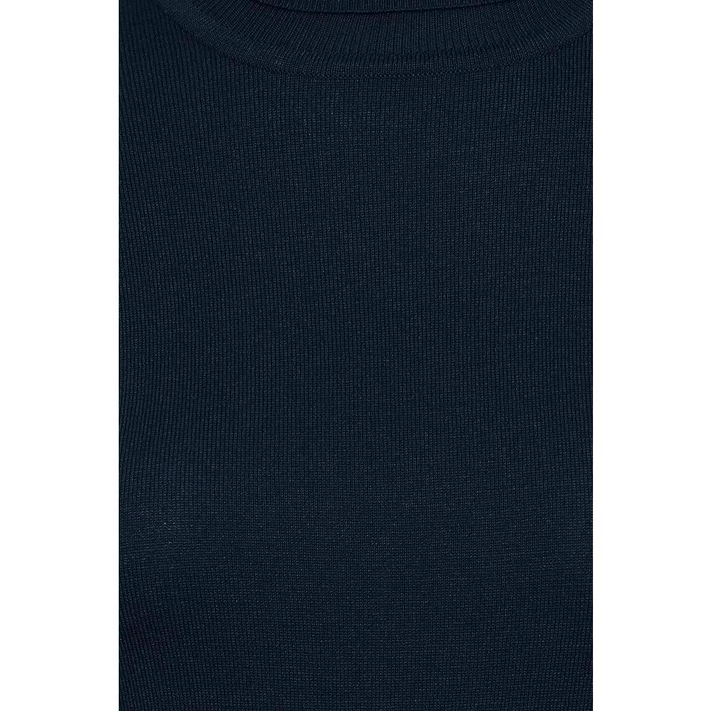 ICHI Blue Viscose Sweater ICHI Black