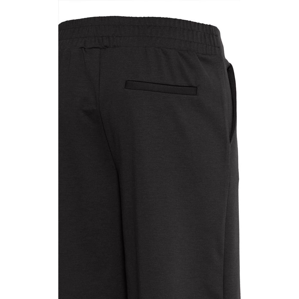 ICHI Black Recycled Polyurethane Jeans & Pant ICHI Dark Slate Gray