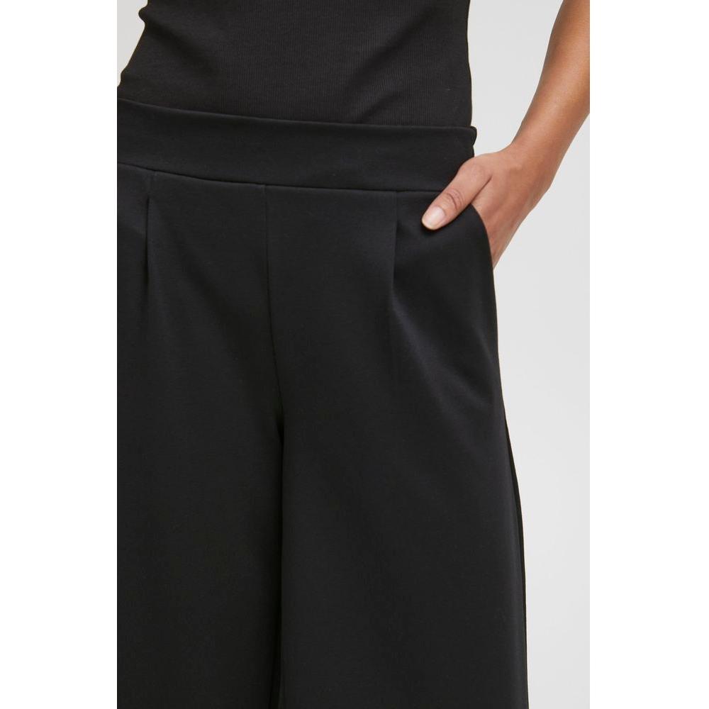 ICHI Black Recycled Polyester Jeans & Pant ICHI Dark Slate Gray
