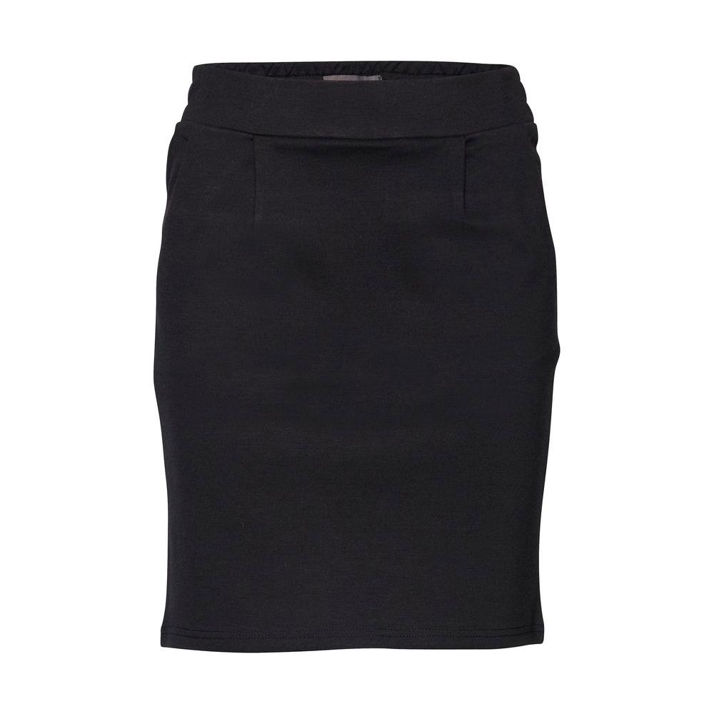 ICHI Black Polyester Skirt ICHI Dark Slate Gray