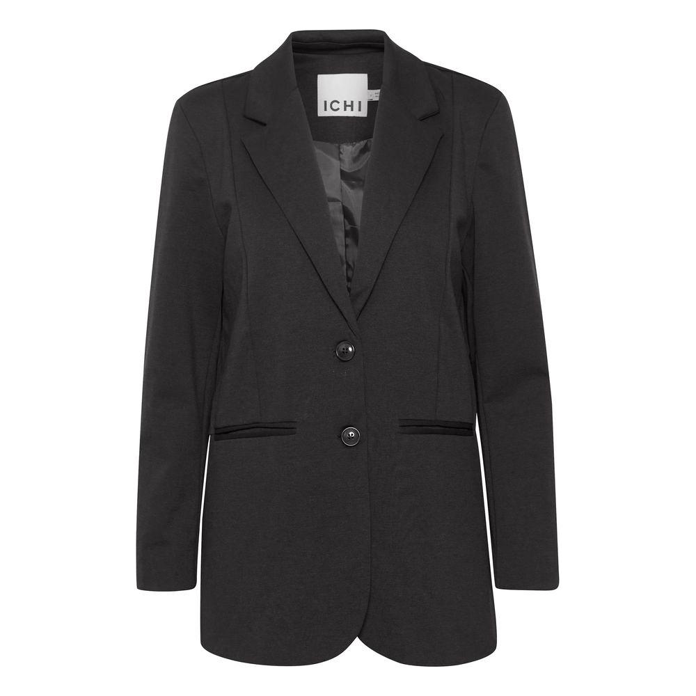 ICHI Black Recycled Polyester Suits & Blazer ICHI Dark Slate Gray