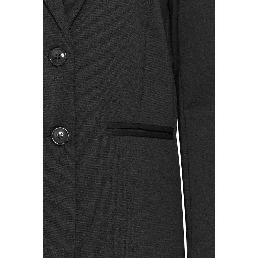 ICHI Black Recycled Polyester Suits & Blazer ICHI Dark Slate Gray