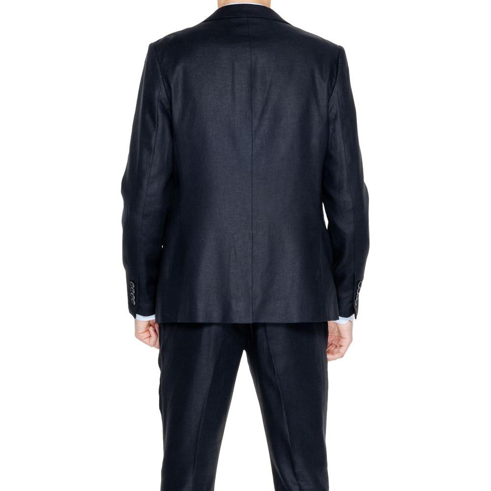 Antony Morato Black Linen Suit Antony Morato Dark Slate Gray