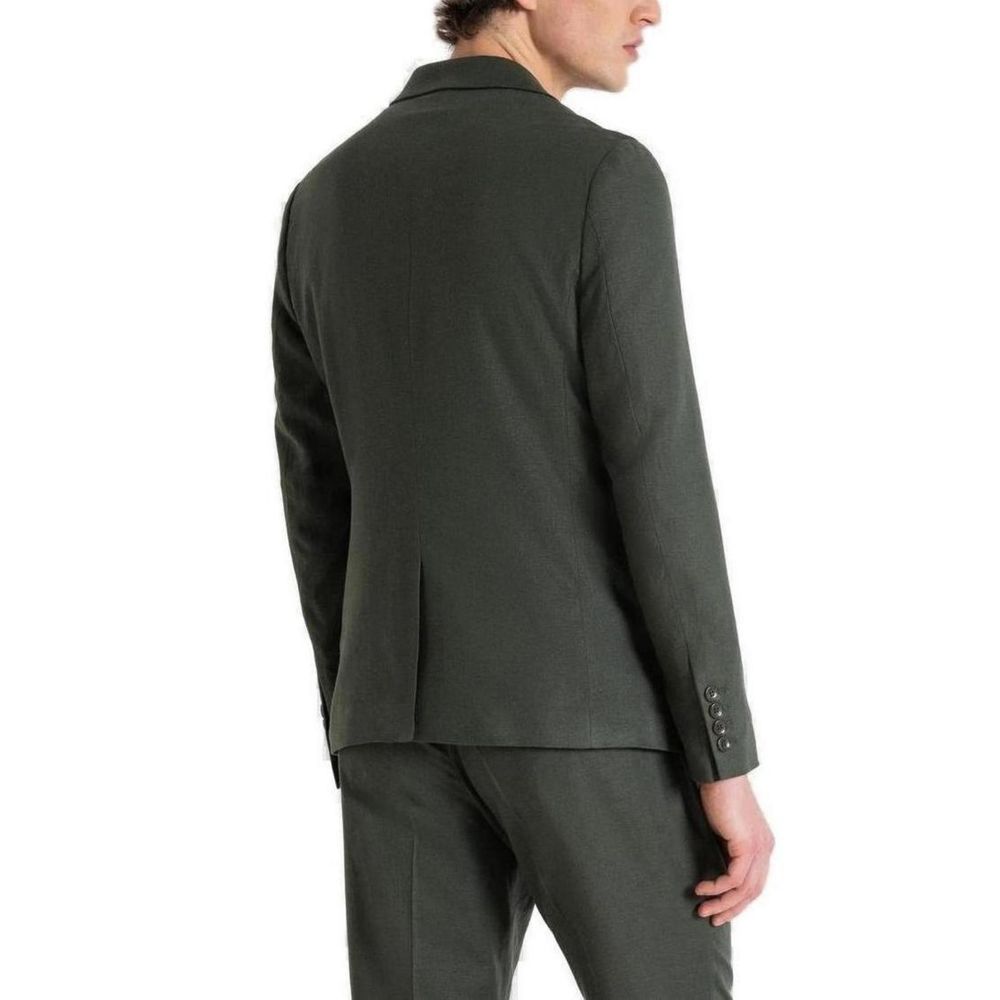 Antony Morato Green Linen Suit Antony Morato Dark Slate Gray