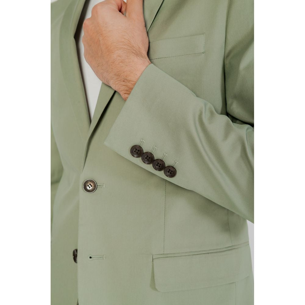 Antony Morato Green Cotton Suit Antony Morato Dark Sea Green