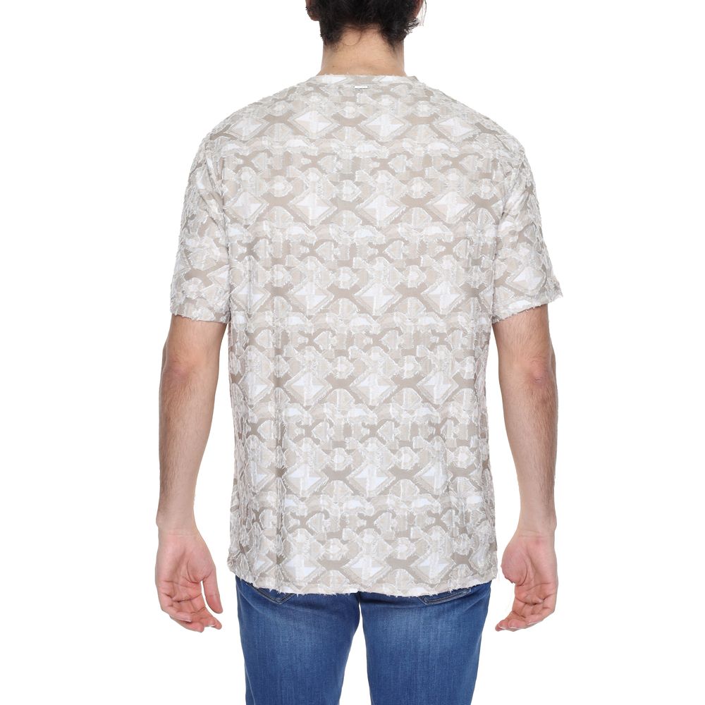 Antony Morato Beige Polyester T-Shirt Antony Morato Light Gray