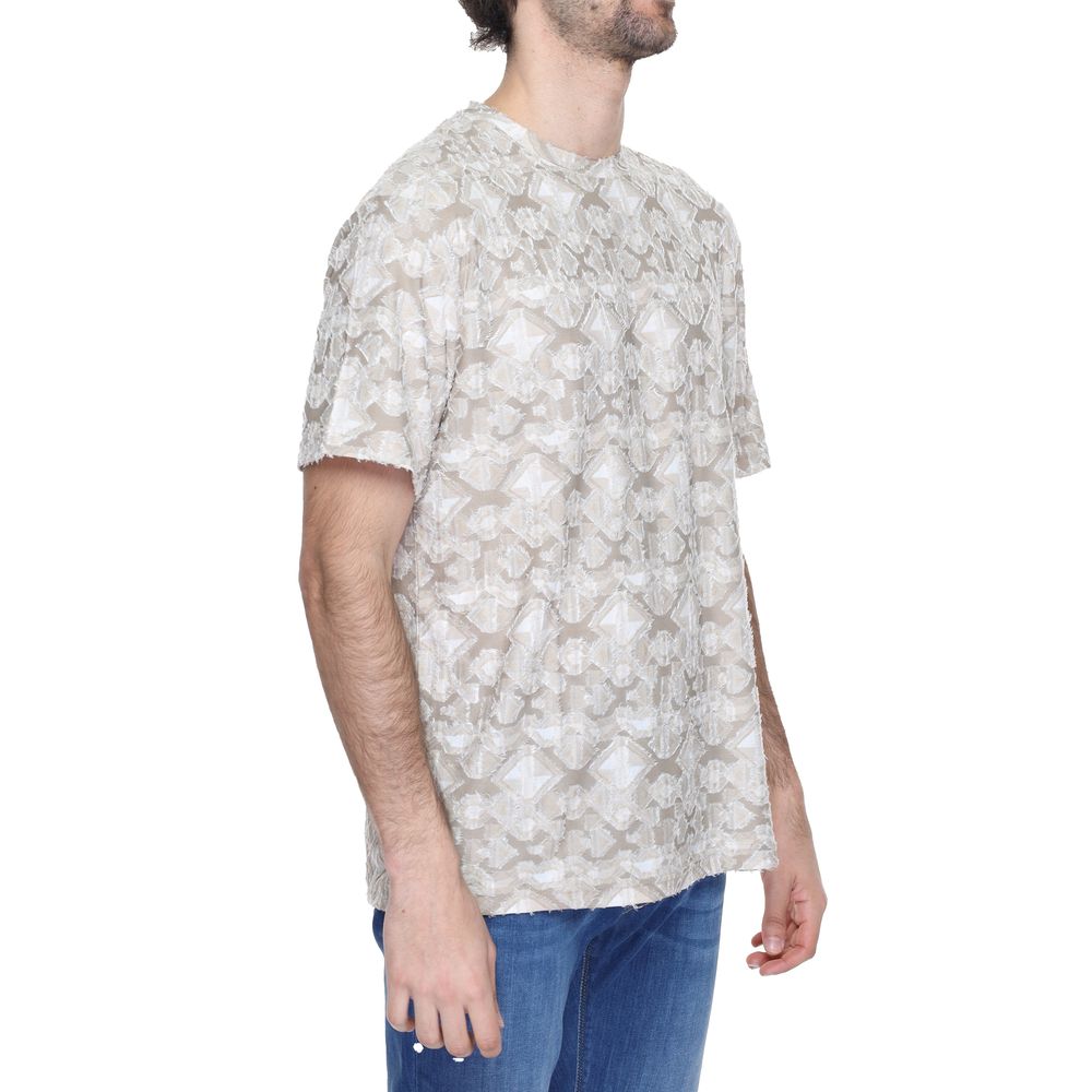Antony Morato Beige Polyester T-Shirt Antony Morato Light Gray