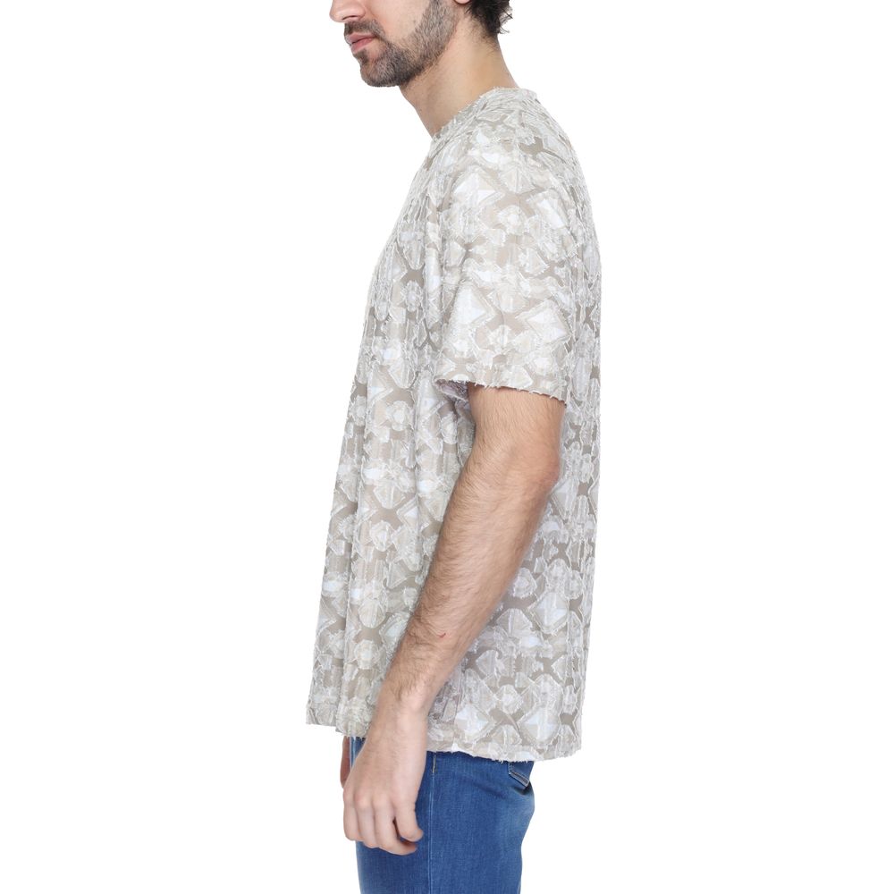 Antony Morato Beige Polyester T-Shirt Antony Morato Light Gray