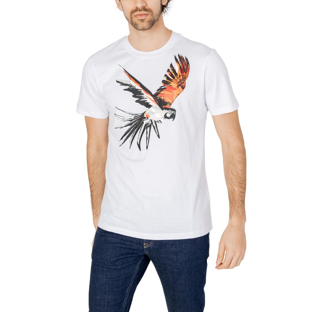 Antony Morato White Cotton T-Shirt Antony Morato Dark Slate Gray