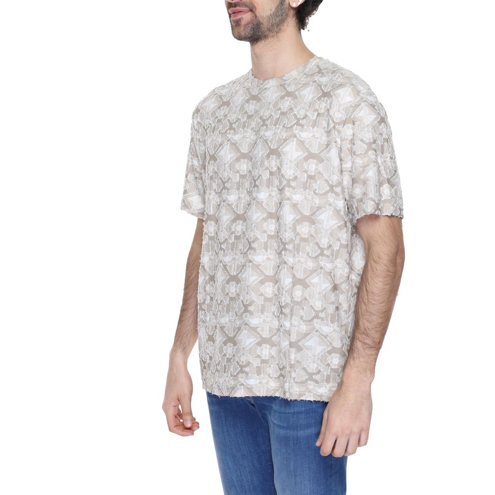 Antony Morato Beige Polyester T-Shirt Antony Morato Gray