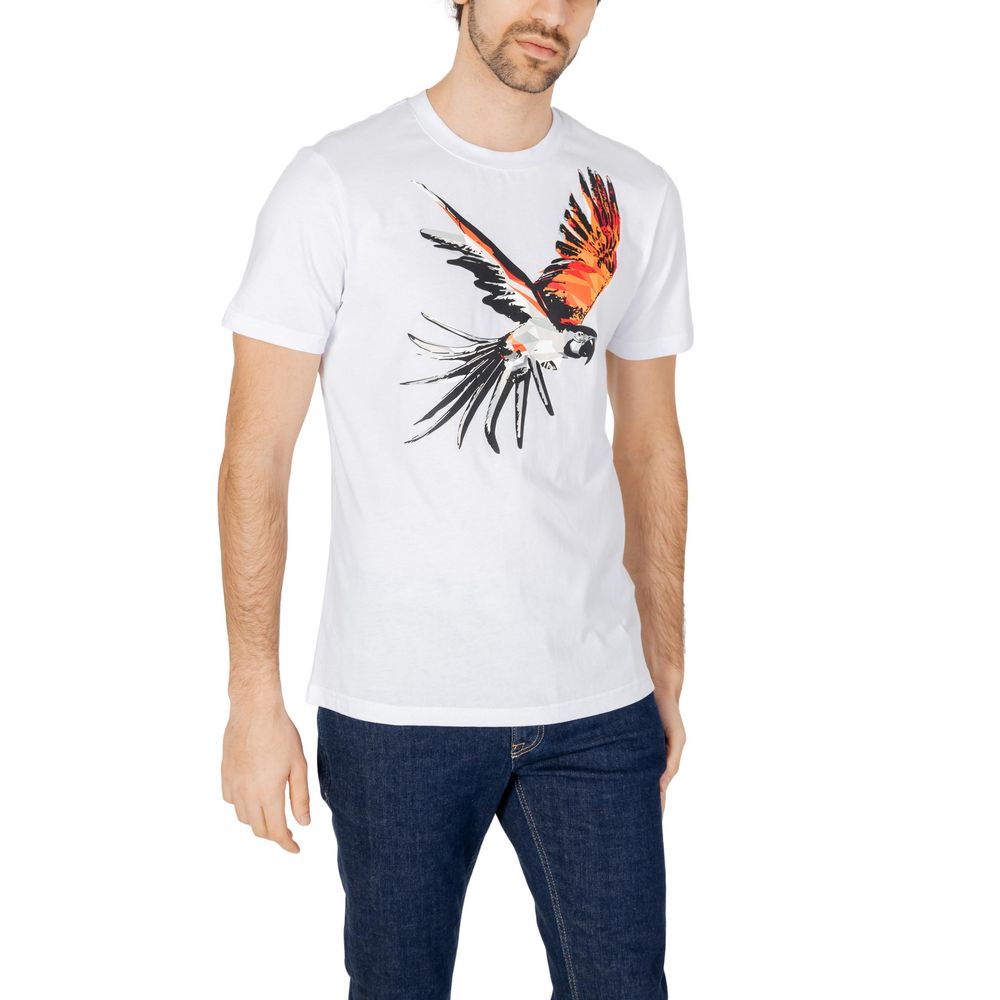 Antony Morato White Cotton T-Shirt Antony Morato Dark Slate Gray