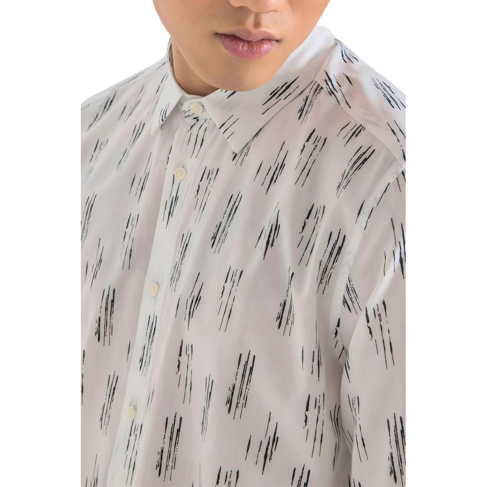 Antony Morato White Viscose Shirt Antony Morato Gray