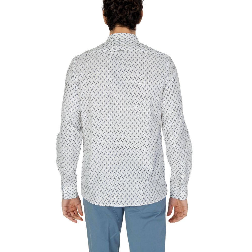 Antony Morato White Viscose Shirt Antony Morato Light Gray