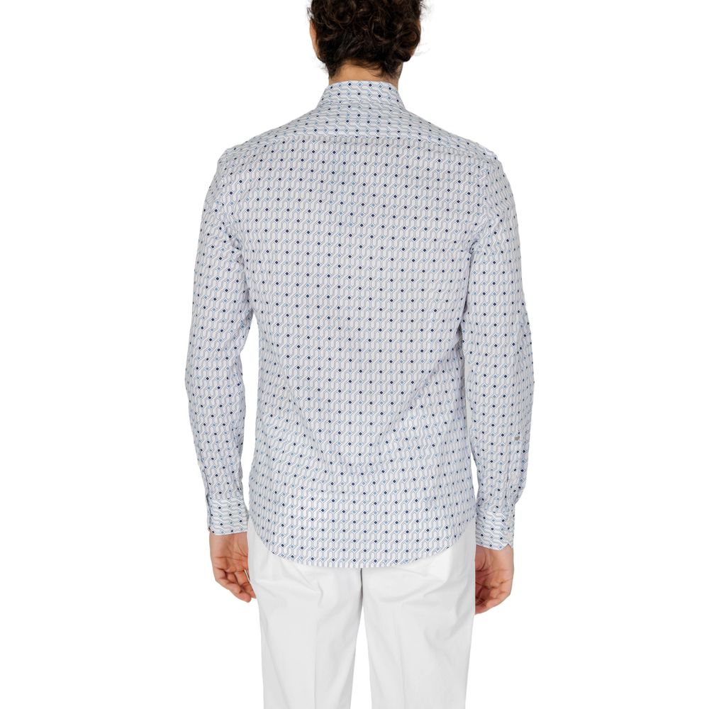 Antony Morato Blue Cotton Shirt Antony Morato Light Gray
