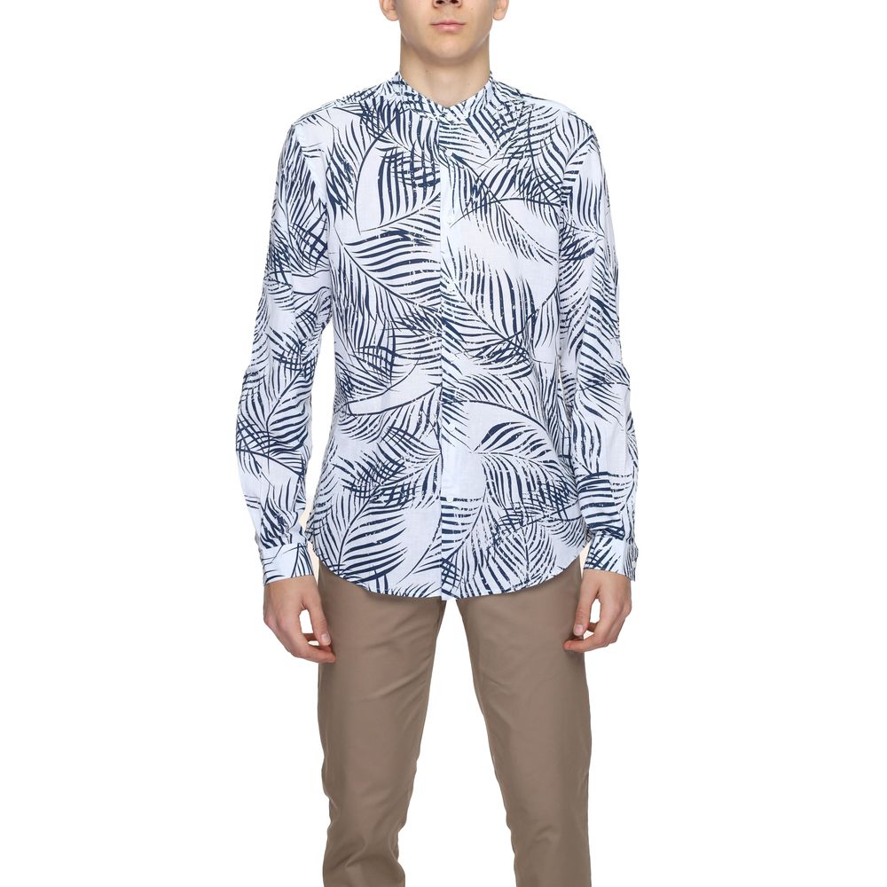 Antony Morato Blue Cotton Shirt Antony Morato Light Gray