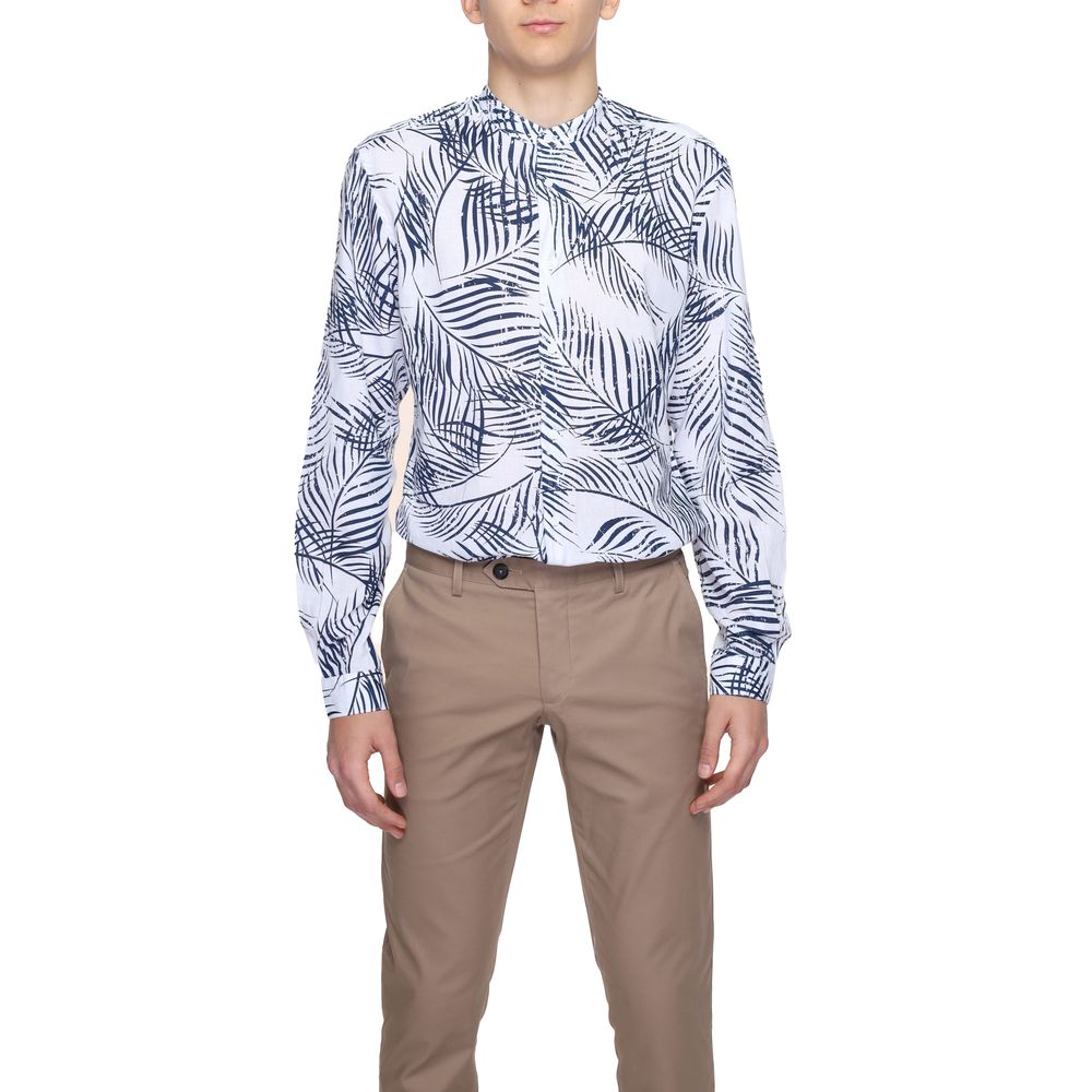 Antony Morato Blue Cotton Shirt Antony Morato Light Slate Gray