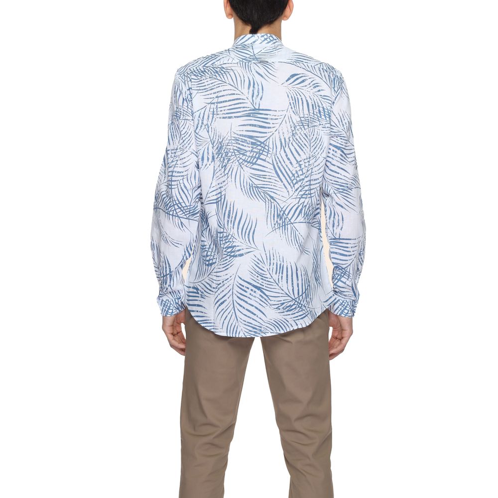 Antony Morato Blue Cotton Shirt Antony Morato Light Gray