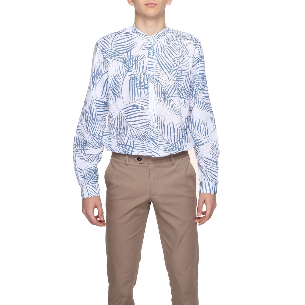 Antony Morato Blue Cotton Shirt Antony Morato Rosy Brown