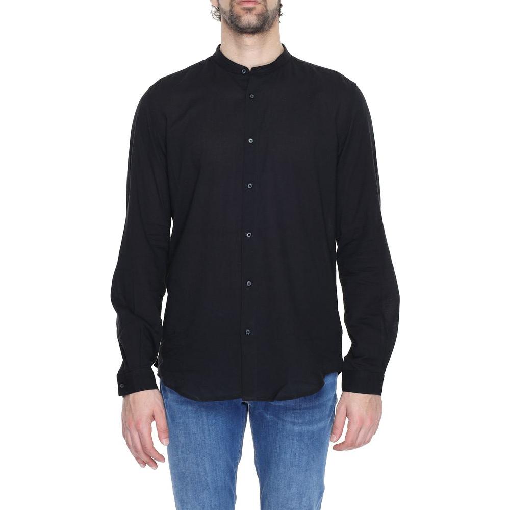 Antony Morato Black Cotton Shirt Antony Morato Black