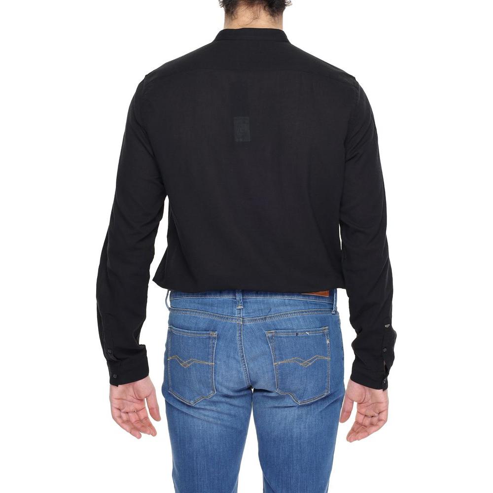 Antony Morato Black Cotton Shirt Antony Morato Dark Slate Gray