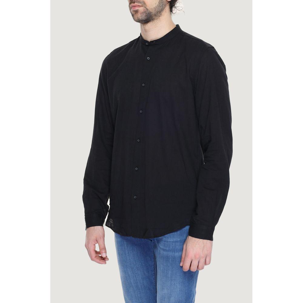 Antony Morato Black Cotton Shirt Antony Morato Dark Slate Gray
