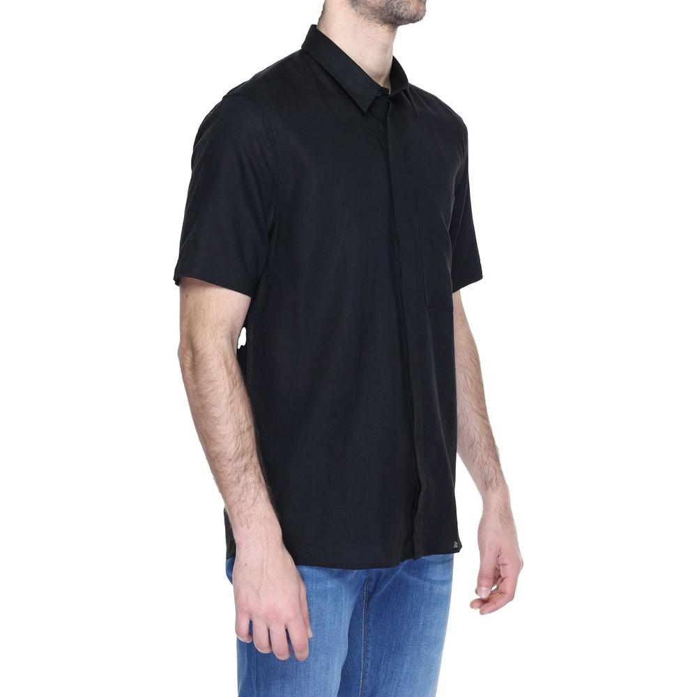 Antony Morato Black Linen Shirt Antony Morato Tan