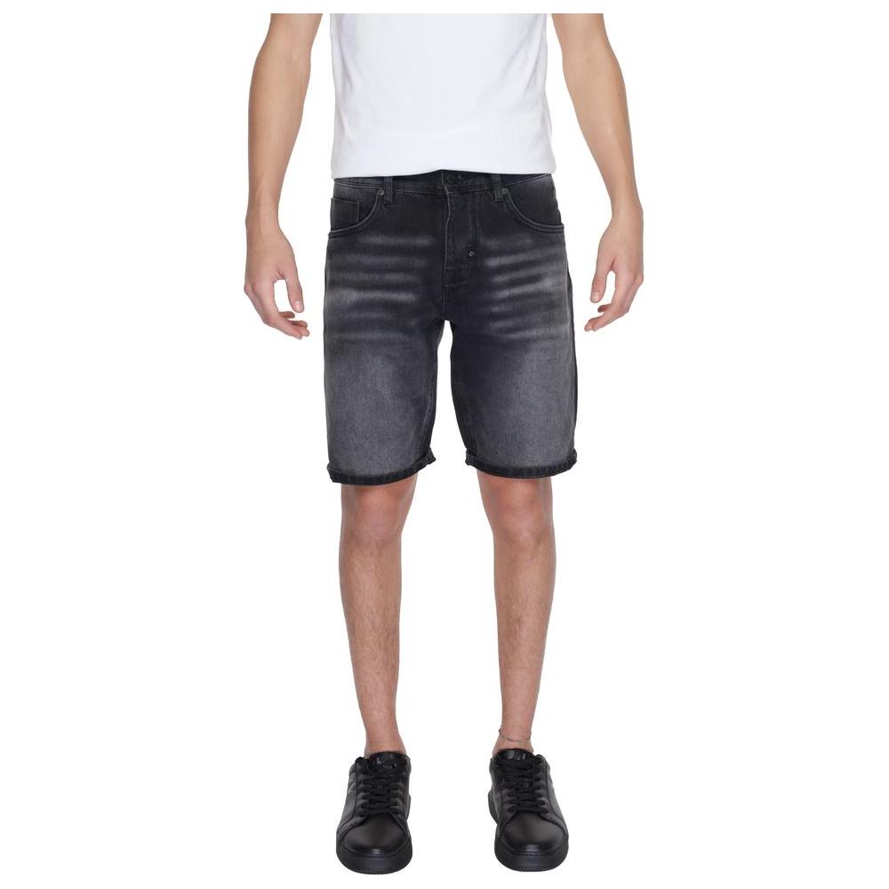 Antony Morato Black Cotton Short Antony Morato Rosy Brown