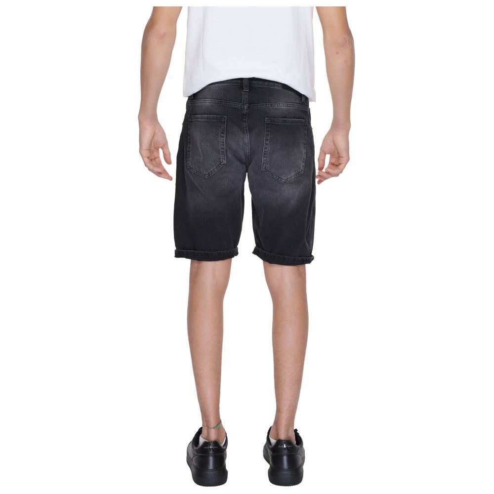 Antony Morato Black Cotton Short Antony Morato Dark Slate Gray