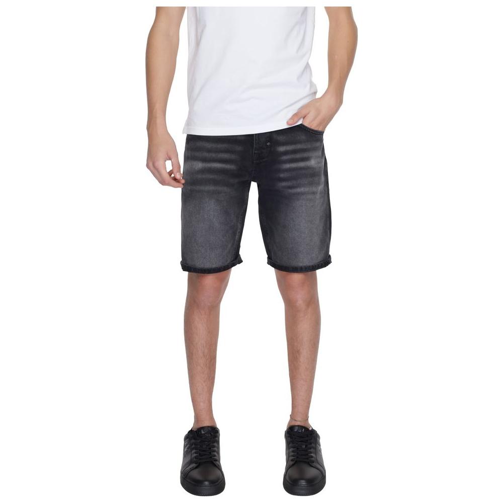 Antony Morato Black Cotton Short Antony Morato Rosy Brown