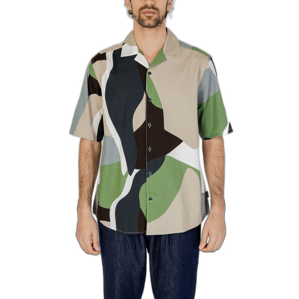 Only & Sons Green Cotton Shirt Only & Sons Dark Gray