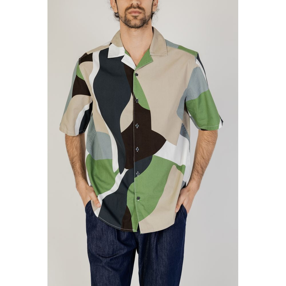 Only & Sons Green Cotton Shirt Only & Sons Gray